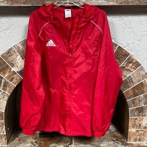 Red Adidas Rain Jacket